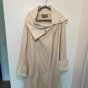 Chintamanti Alchemistry Cotton Canvas Wide Bohemian Raw Wrap Coat Duster